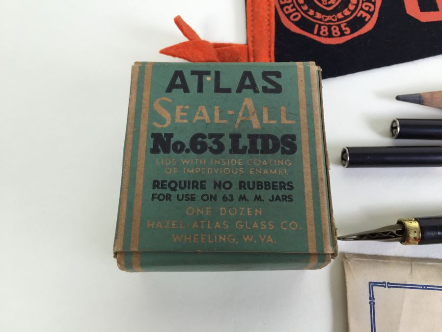 Vintage Oregon State Penant, Halloween Decorations, Old Office Supplies [Photo 5]