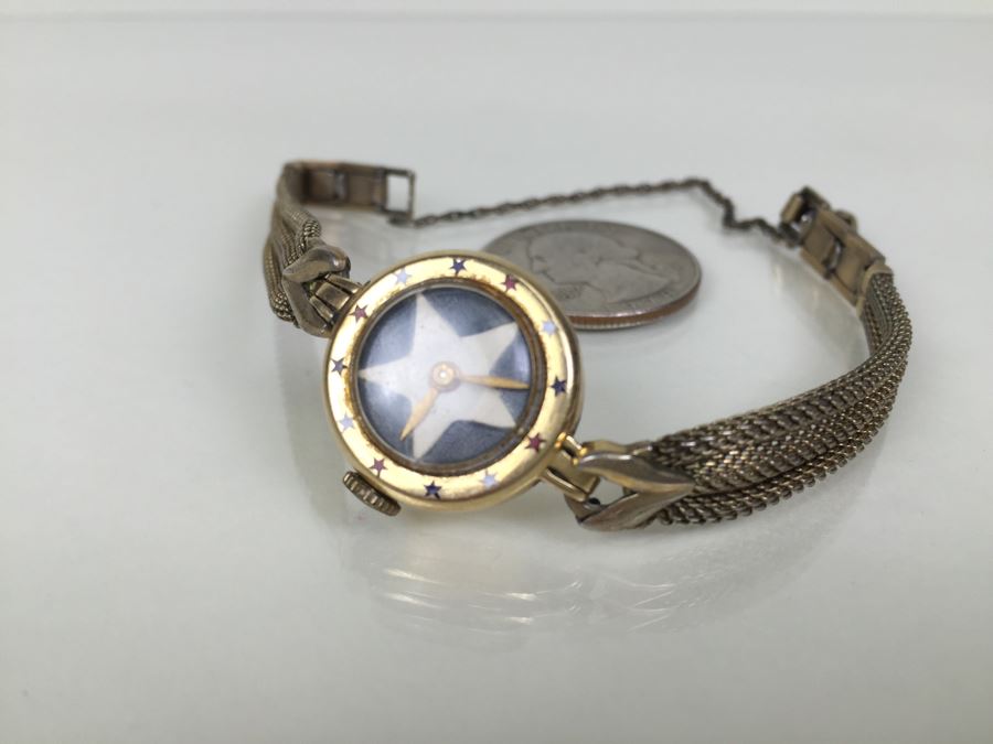 14K Gold Custom Cartier Watch With Inlaid Stars Marking Hours [Photo 34]