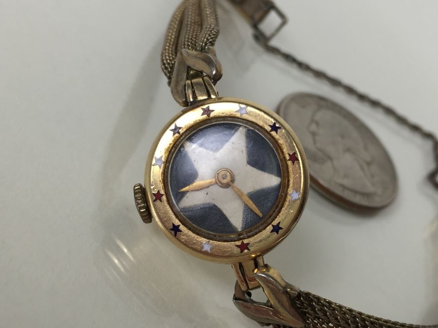 14K Gold Custom Cartier Watch With Inlaid Stars Marking Hours [Photo 35]