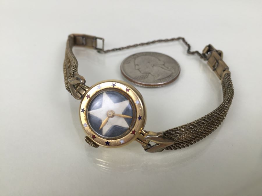 14K Gold Custom Cartier Watch With Inlaid Stars Marking Hours [Photo 33]