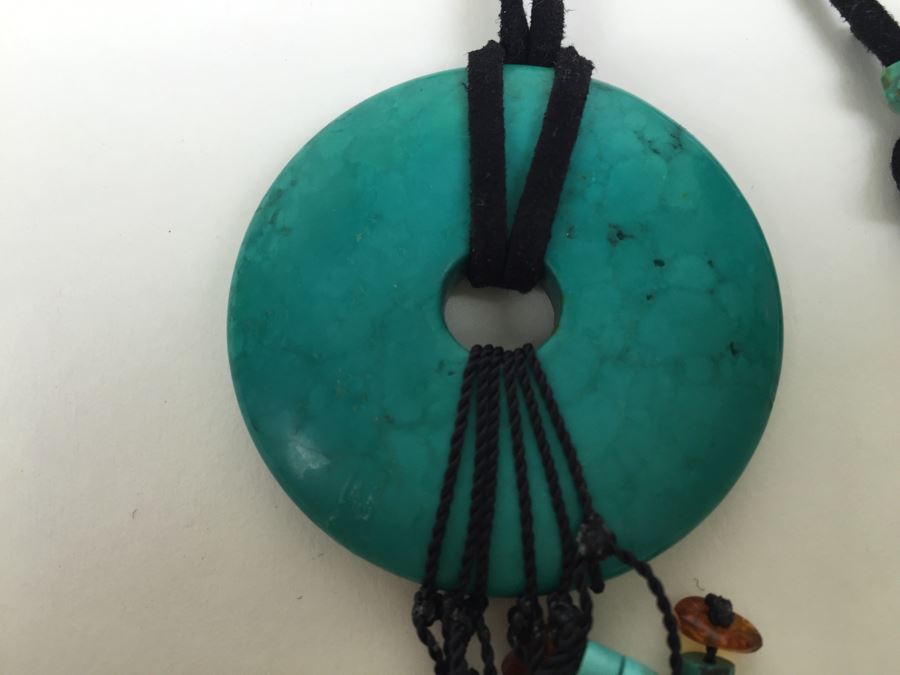 JUST ADDED - Large Donut Tourquise Necklace 29.6g [Photo 11]