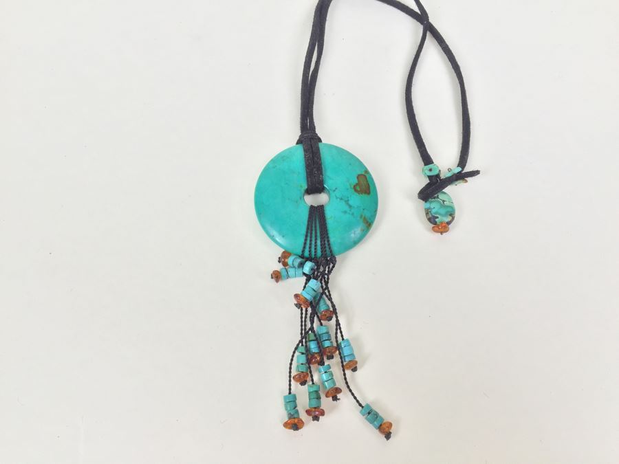 JUST ADDED - Large Donut Tourquise Necklace 29.6g [Photo 7]
