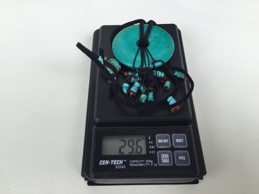 JUST ADDED - Large Donut Tourquise Necklace 29.6g [Photo 12]