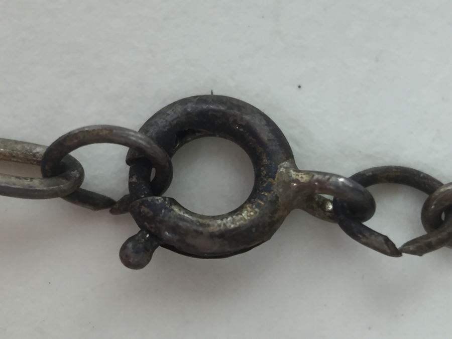 JUST ADDED - Turqoise Shell Necklace With Sterling Silver Chain 15.8g [Photo 11]