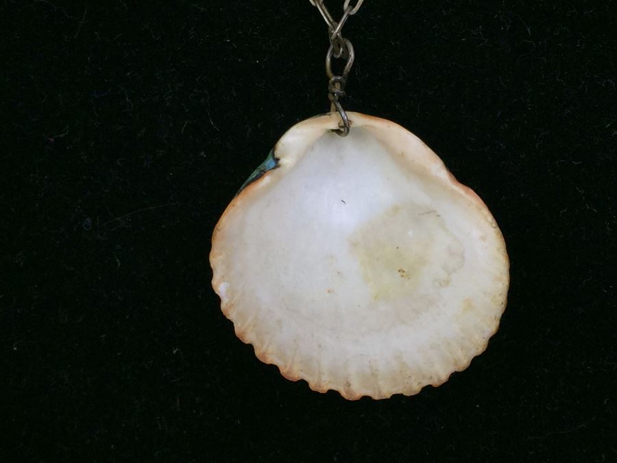 JUST ADDED - Turqoise Shell Necklace With Sterling Silver Chain 15.8g [Photo 5]