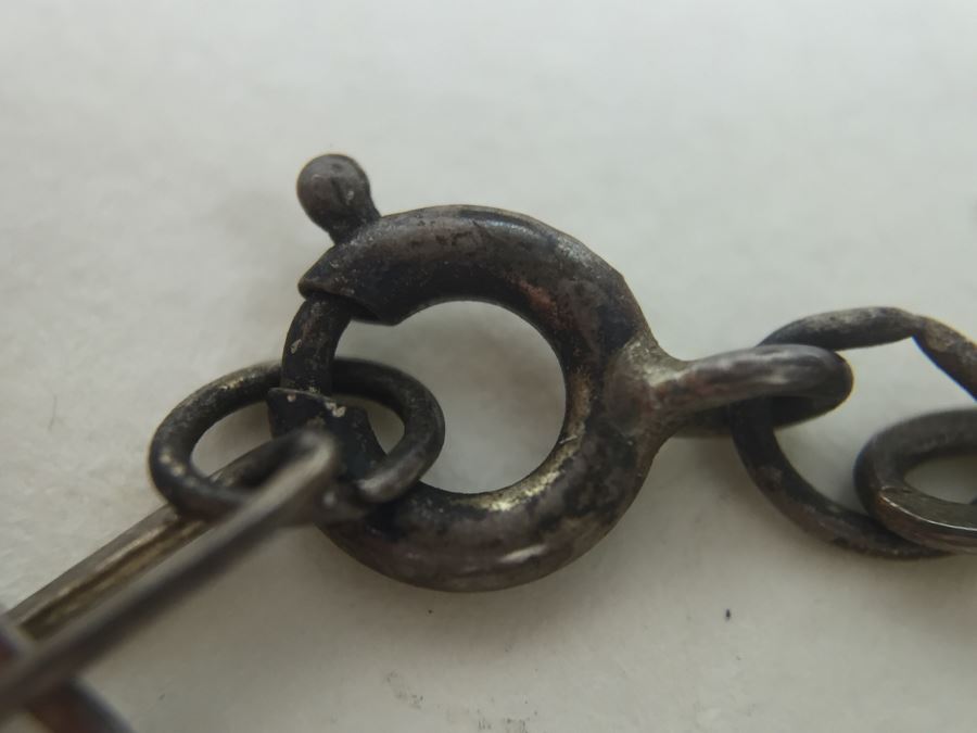 JUST ADDED - Turqoise Shell Necklace With Sterling Silver Chain 15.8g [Photo 12]