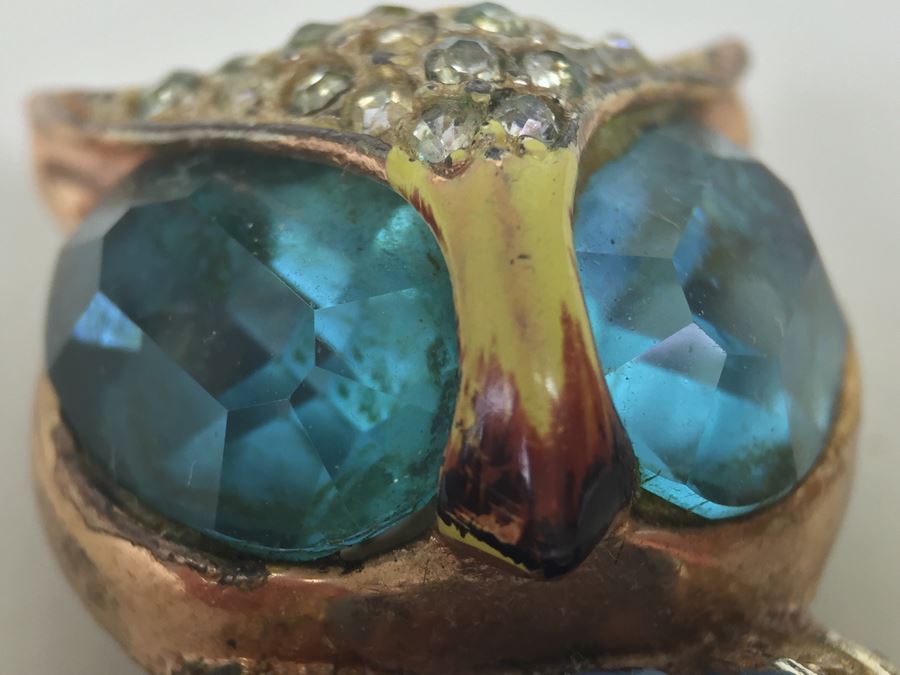 JUST ADDED - Large Vintage Sterling Silver Owl Pendant Pin [Photo 15]