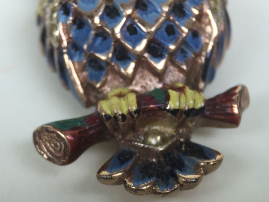 JUST ADDED - Large Vintage Sterling Silver Owl Pendant Pin [Photo 17]