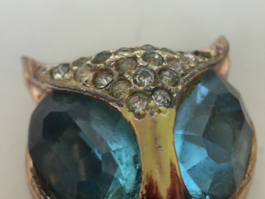 JUST ADDED - Large Vintage Sterling Silver Owl Pendant Pin [Photo 16]