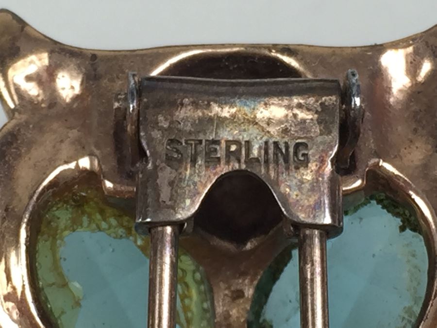 JUST ADDED - Large Vintage Sterling Silver Owl Pendant Pin [Photo 14]