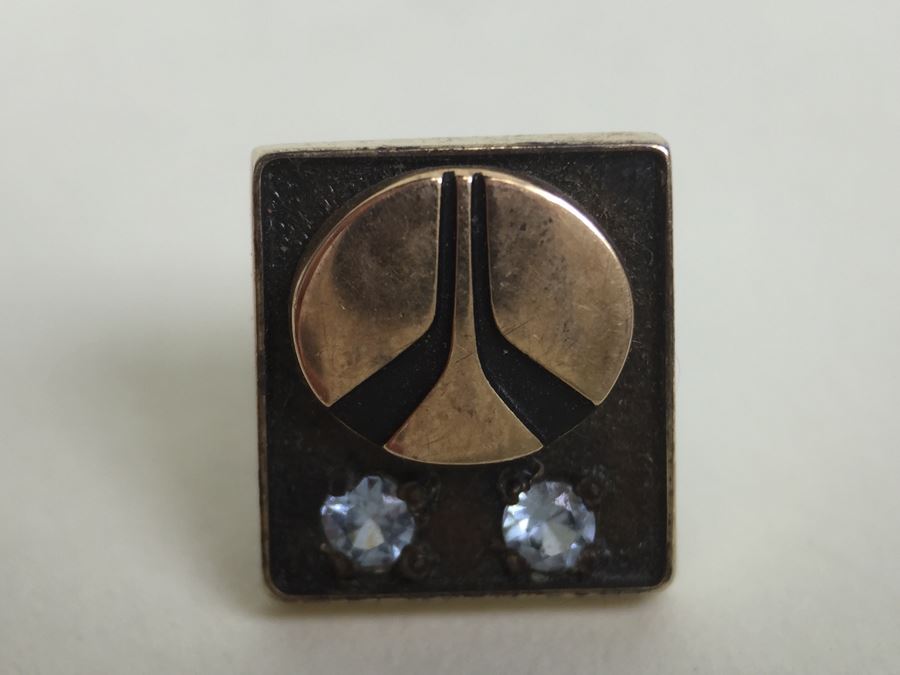 JUST ADDED - Various Company Recognition Pins - Rockwell Pin In Front Is 10K Gold And NAA (North American Aviation) Lapel Pins Are Gold Filled [Photo 2]