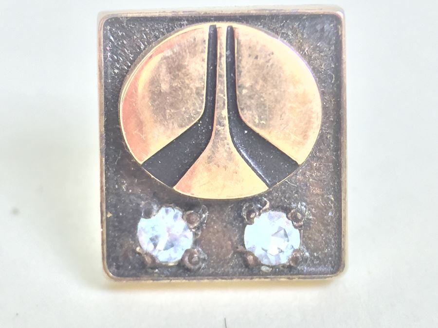 JUST ADDED - Various Company Recognition Pins - Rockwell Pin In Front Is 10K Gold And NAA (North American Aviation) Lapel Pins Are Gold Filled [Photo 5]