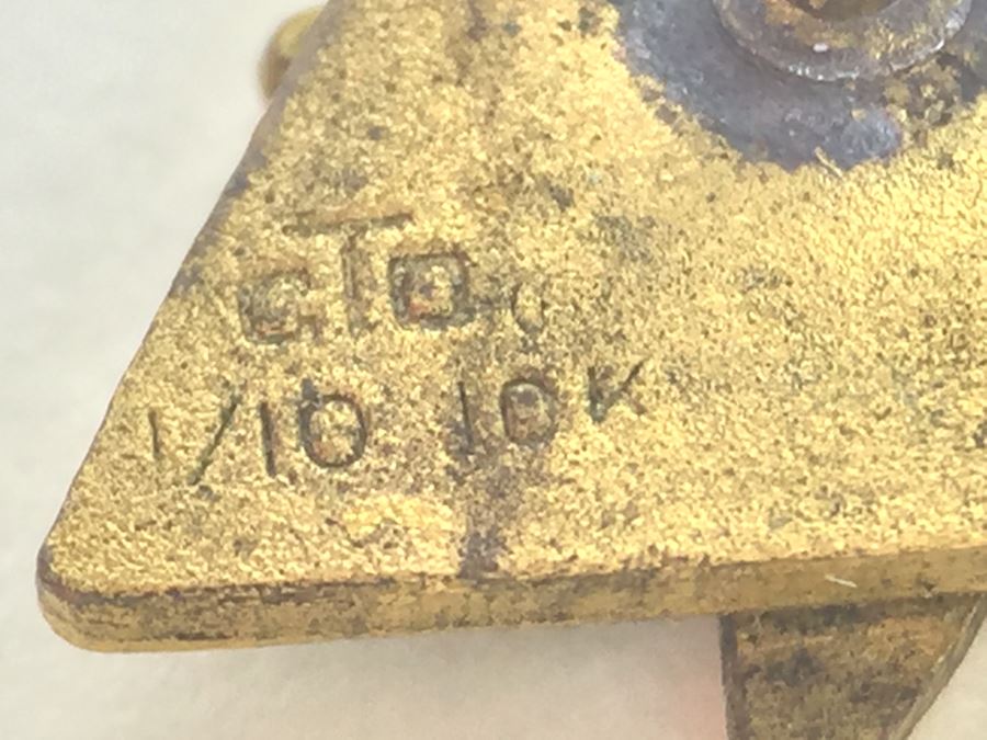 JUST ADDED - Various Company Recognition Pins - Rockwell Pin In Front Is 10K Gold And NAA (North American Aviation) Lapel Pins Are Gold Filled [Photo 10]