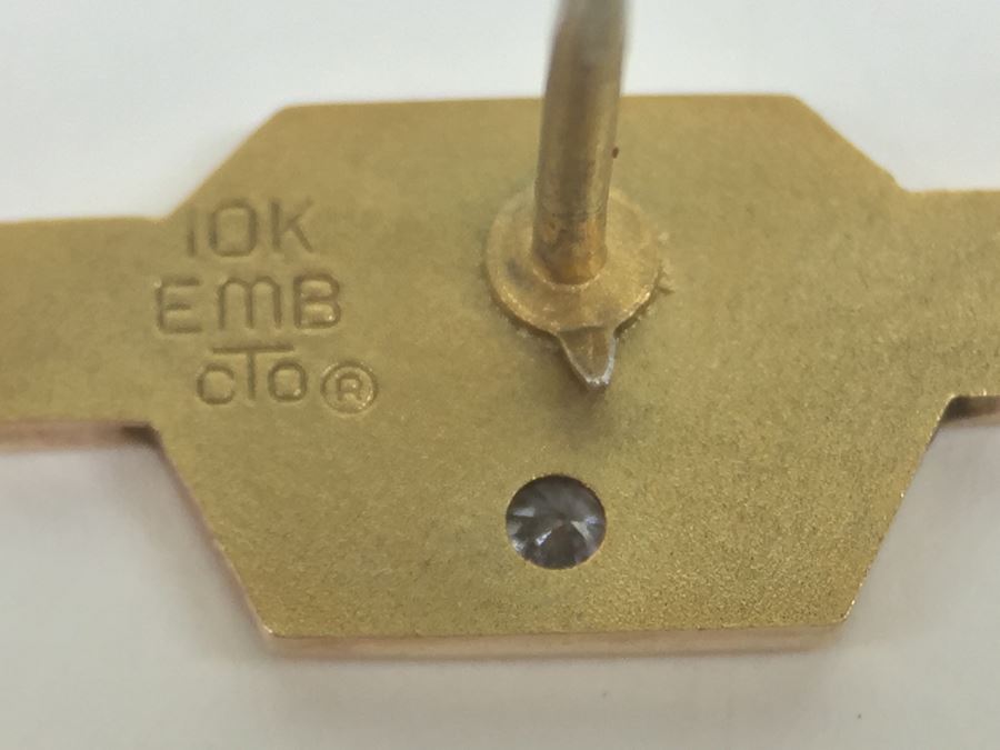 JUST ADDED - Vintage Daniels CableVision Pins 10K Gold 5.6g [Photo 10]