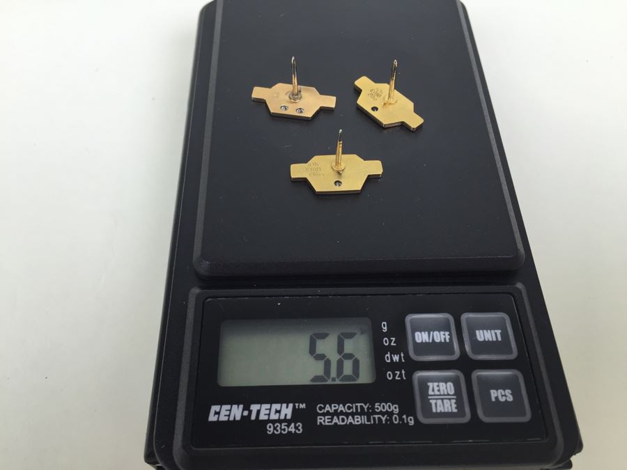 JUST ADDED - Vintage Daniels CableVision Pins 10K Gold 5.6g [Photo 11]