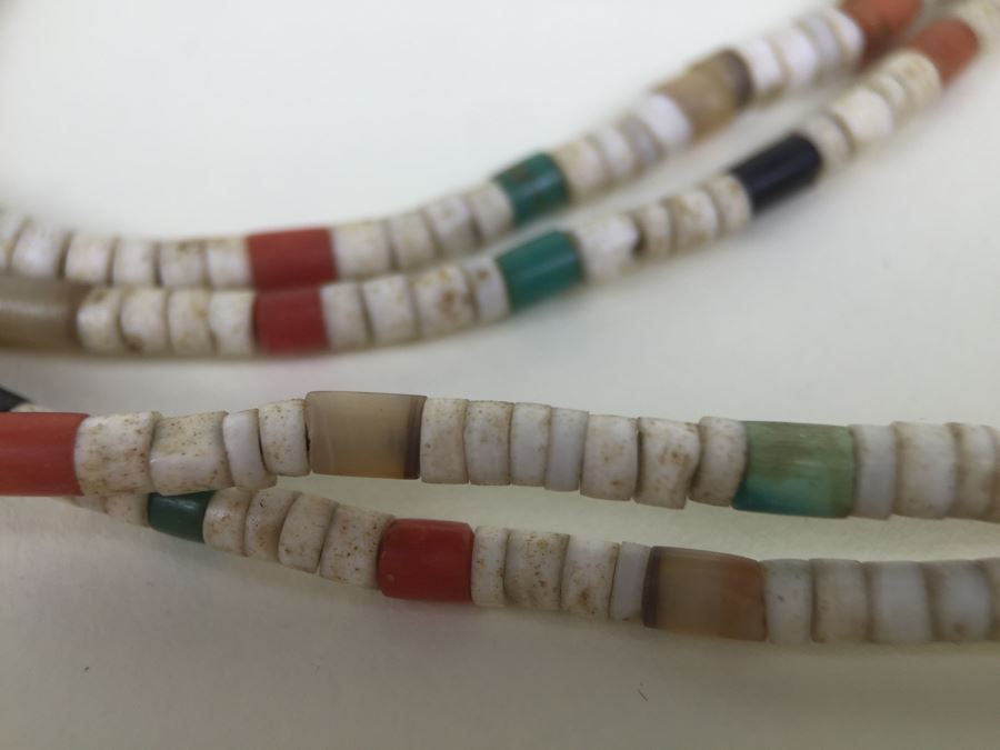 JUST ADDED - Vintage Necklace With Various Stones Including Turquoise And Coral [Photo 8]