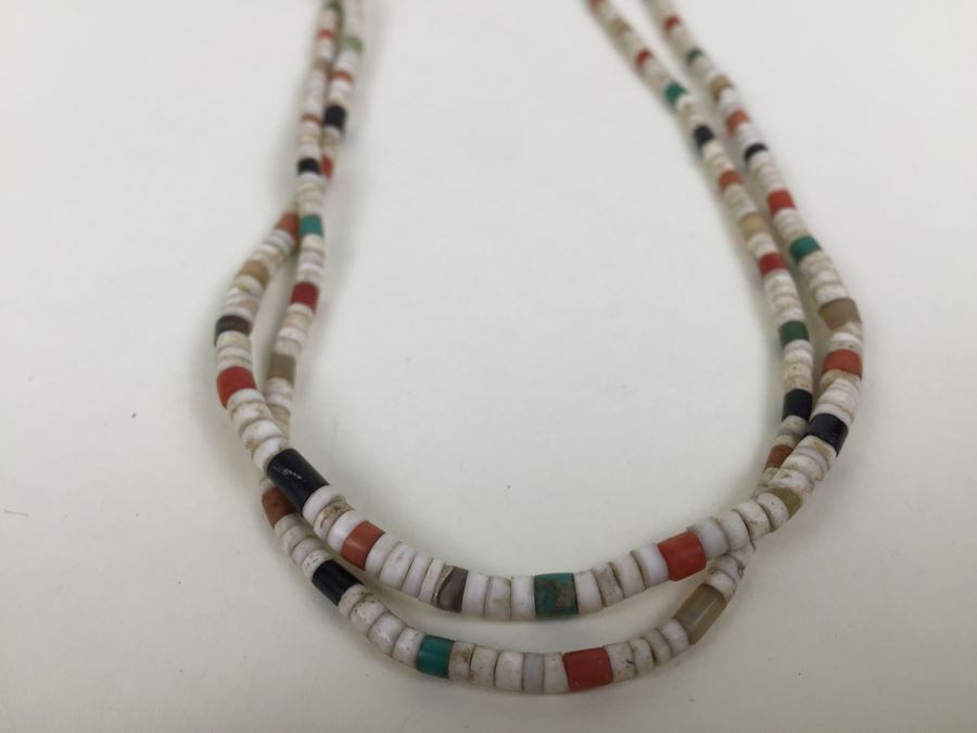 JUST ADDED - Vintage Necklace With Various Stones Including Turquoise And Coral [Photo 2]