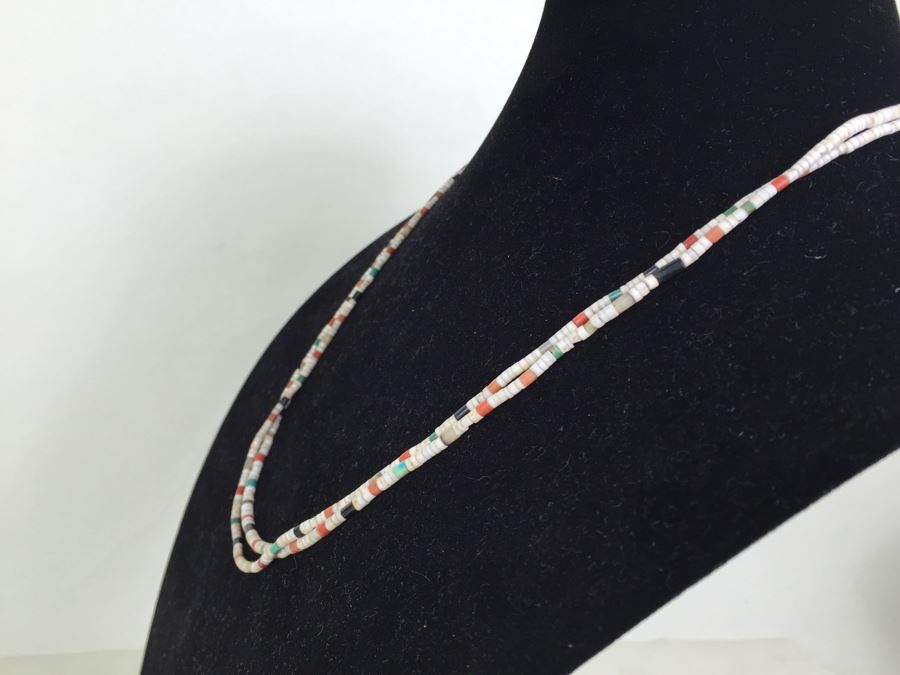 JUST ADDED - Vintage Necklace With Various Stones Including Turquoise And Coral [Photo 7]