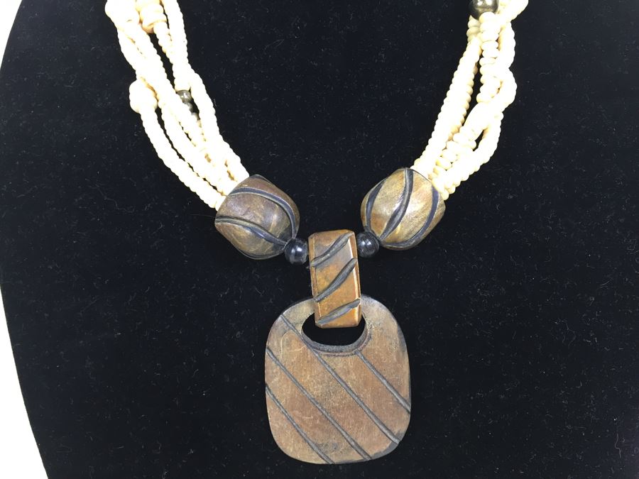 JUST ADDED - Set Of 3 Vintage Ethnic Tribal Necklaces [Photo 23]