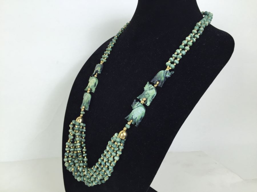 JUST ADDED - Set Of 3 Necklaces Including Turquoise Stand Necklace [Photo 8]