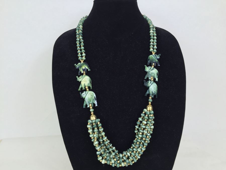 JUST ADDED - Set Of 3 Necklaces Including Turquoise Stand Necklace [Photo 1]