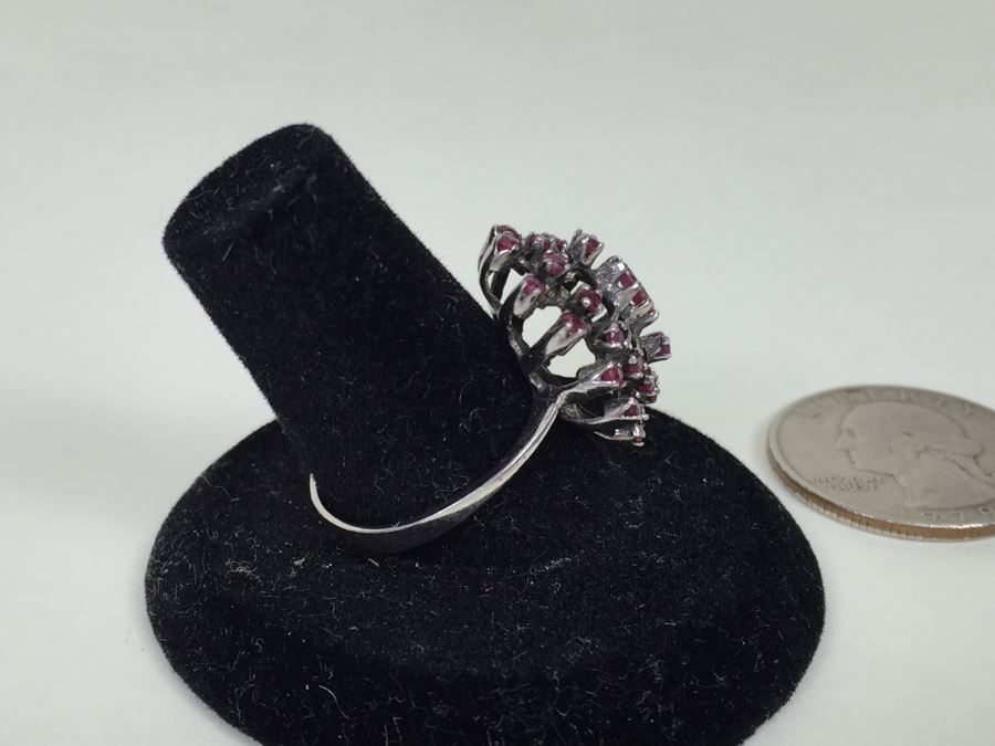 JUST ADDED - Sterling Silver Ring With Gemstones [Photo 3]