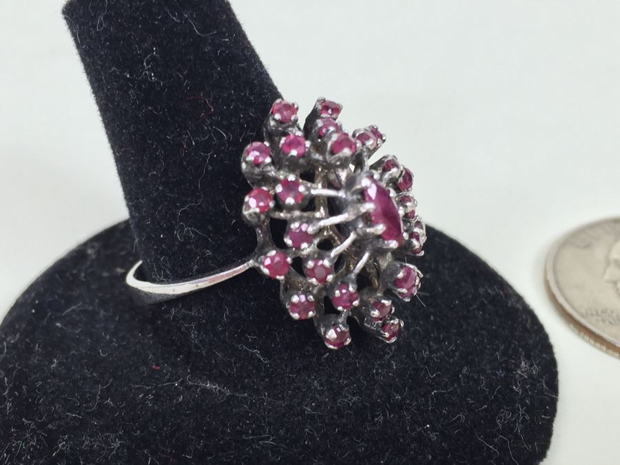 JUST ADDED - Sterling Silver Ring With Gemstones [Photo 4]