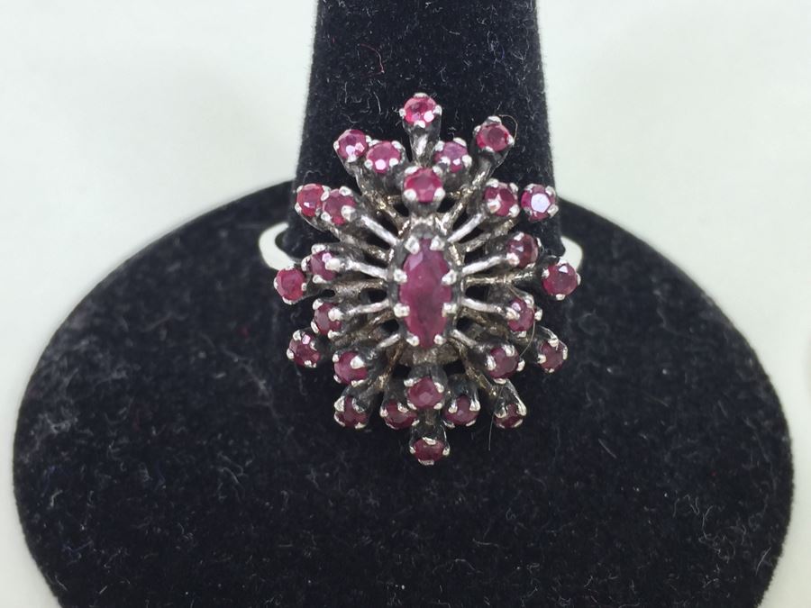 JUST ADDED - Sterling Silver Ring With Gemstones [Photo 2]