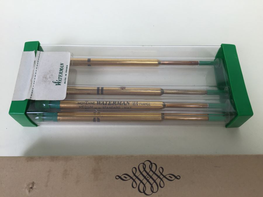 JUST ADDED - Parker Classic Imperial Gold Pen And Pencil Set And Waterman Pen Refils [Photo 5]