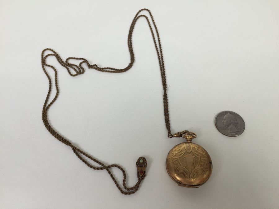 JUST ADDED - Dueber Special Pocket Watch Case With Pocket Watch Chain Slide By UL T & Co [Photo 1]