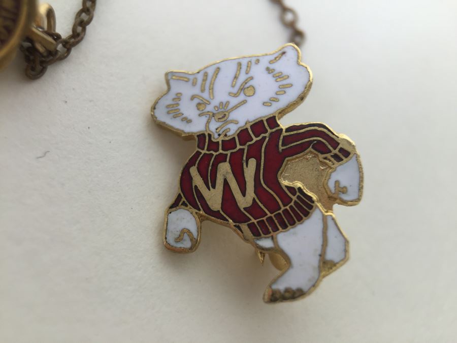JUST ADDED - Vintage University Of Wisconsin Badger Pin [Photo 2]