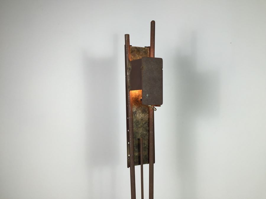 Custom Industrial Metal Sculpture Floor Lamp By Karen Dugan Hand Signed [Photo 12]