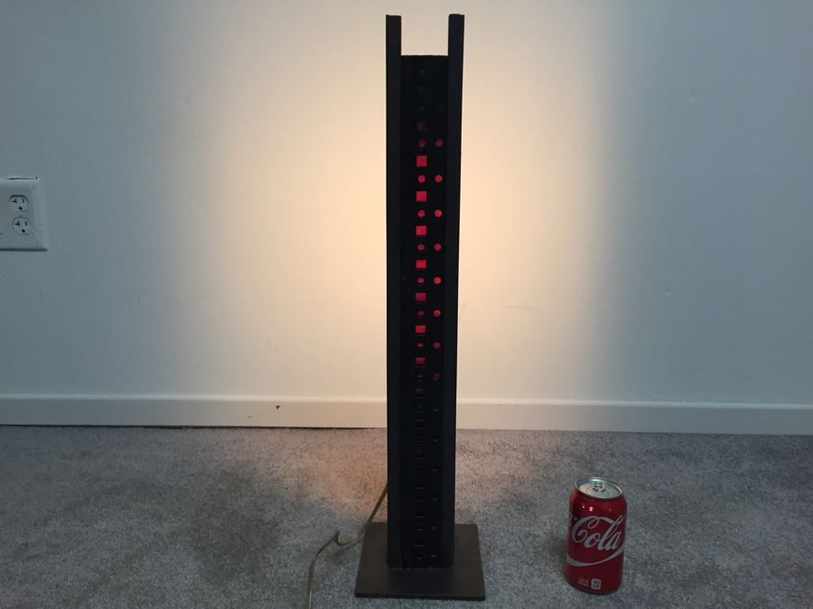 Custom Industrial Metal Sculpture Floor Lamp By Karen Dugan Hand Signed [Photo 7]