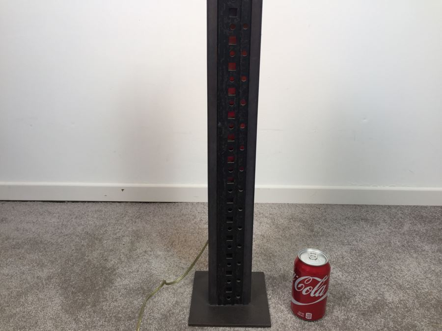 Custom Industrial Metal Sculpture Floor Lamp By Karen Dugan Hand Signed [Photo 13]