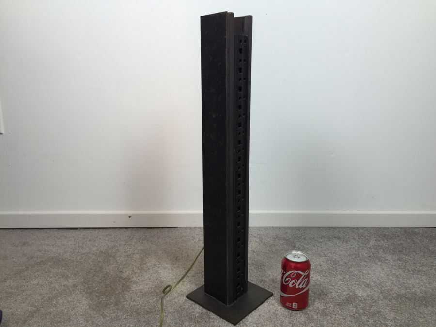 Custom Industrial Metal Sculpture Floor Lamp By Karen Dugan Hand Signed [Photo 14]