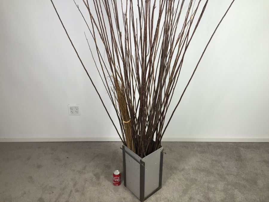 Custom Industrial Metal Sculpture Planter By Karen Dugan Hand Signed [Photo 13]