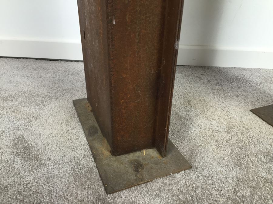 Custom Industrial Metal Sculpture Planter By Karen Dugan Hand Signed [Photo 18]