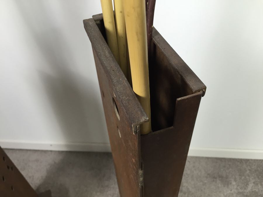 Custom Industrial Metal Sculpture Planter By Karen Dugan Hand Signed [Photo 16]