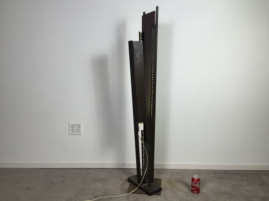 Custom Industrial Metal Sculpture Floor Lamp By Karen Dugan Hand Signed [Photo 20]