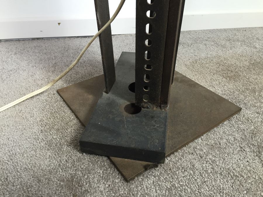 Custom Industrial Metal Sculpture Floor Lamp By Karen Dugan Hand Signed [Photo 16]