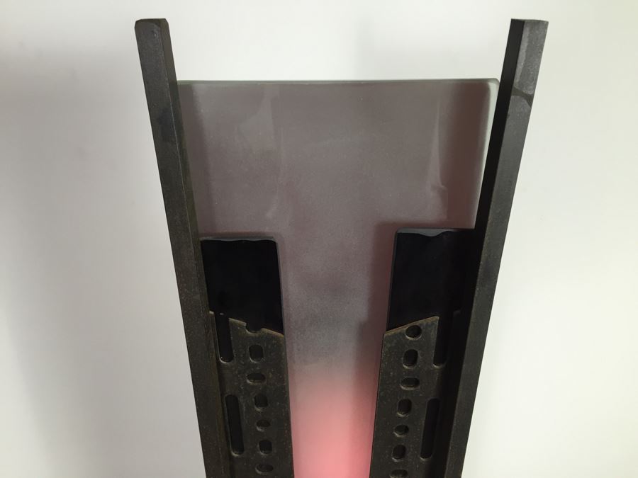 Custom Industrial Metal Sculpture Floor Lamp By Karen Dugan Hand Signed [Photo 8]