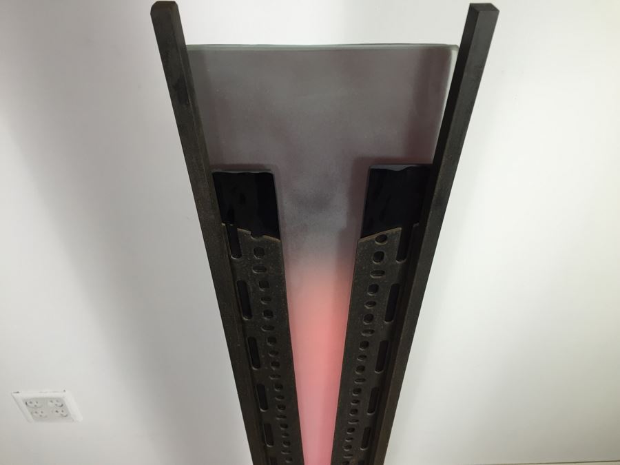 Custom Industrial Metal Sculpture Floor Lamp By Karen Dugan Hand Signed [Photo 13]