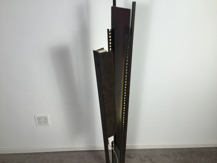 Custom Industrial Metal Sculpture Floor Lamp By Karen Dugan Hand Signed [Photo 21]