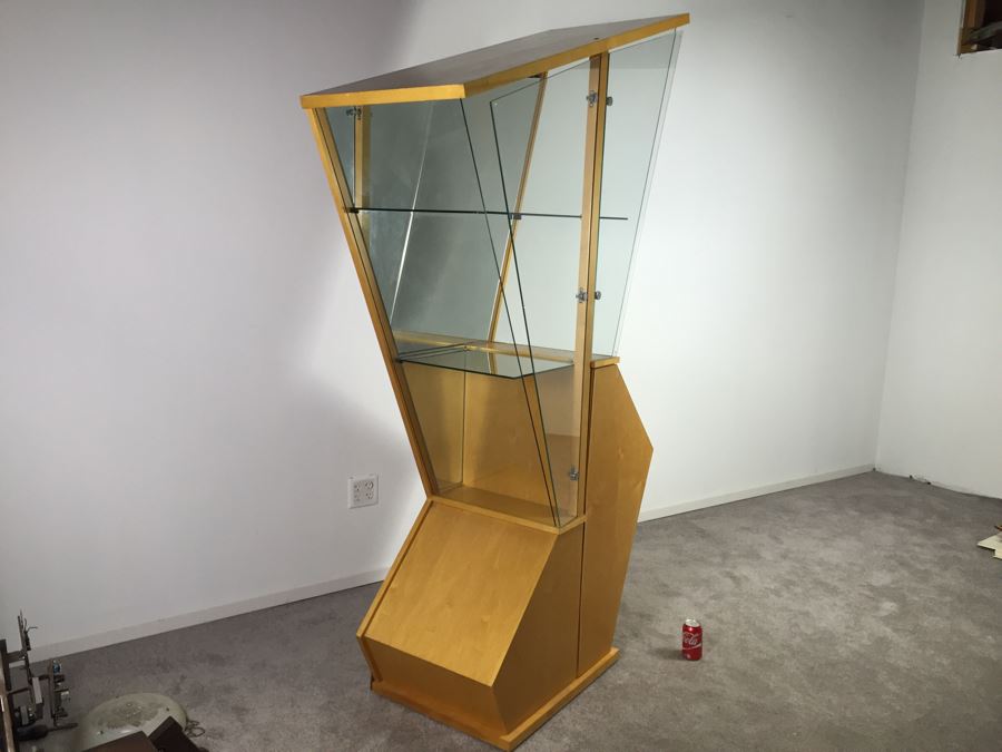 Contemporary Modernist Curio Veneered Cabinet With Interior Lighting [Photo 7]