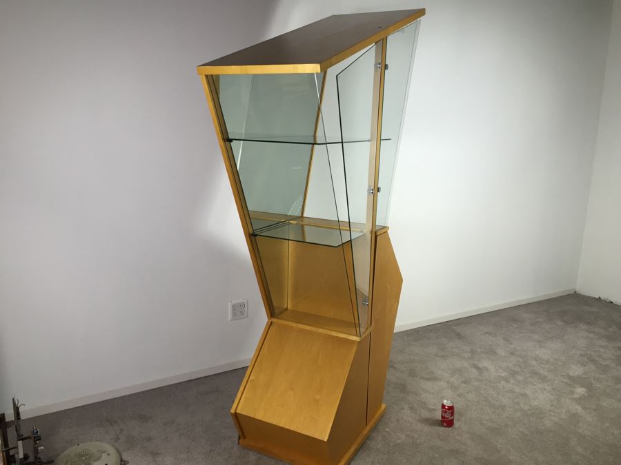Contemporary Modernist Curio Veneered Cabinet With Interior Lighting [Photo 8]