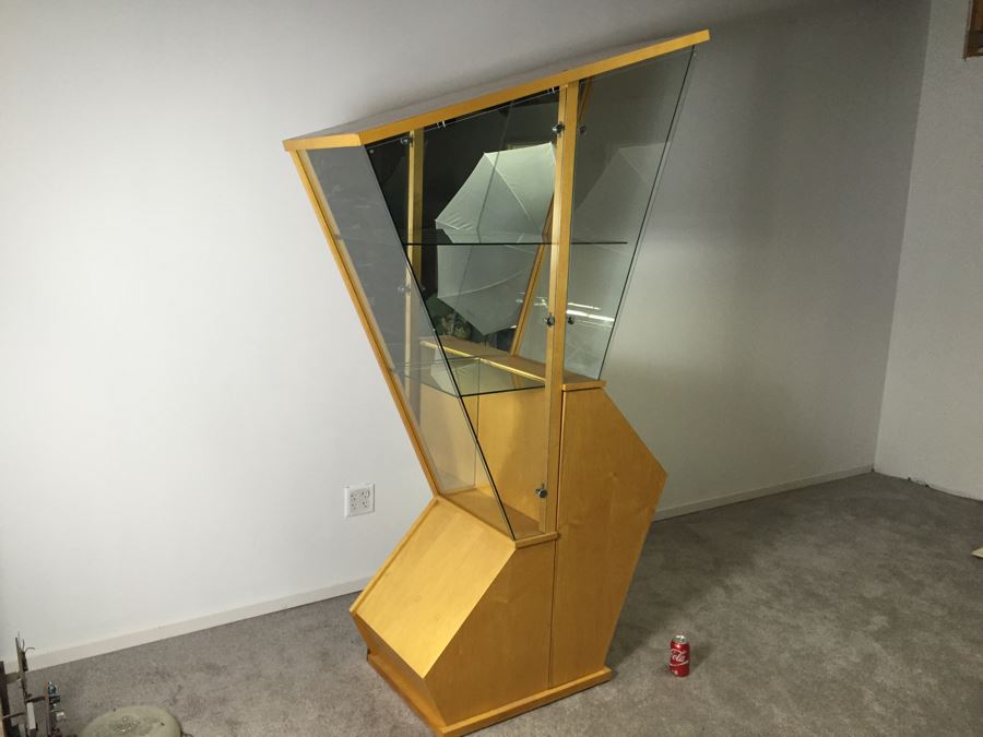 Contemporary Modernist Curio Veneered Cabinet With Interior Lighting [Photo 6]