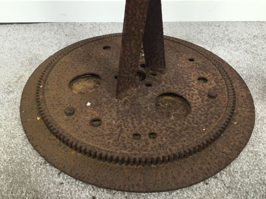 Custom Industrial Metal Sculpture By Karen Dugan Hand Signed [Photo 5]