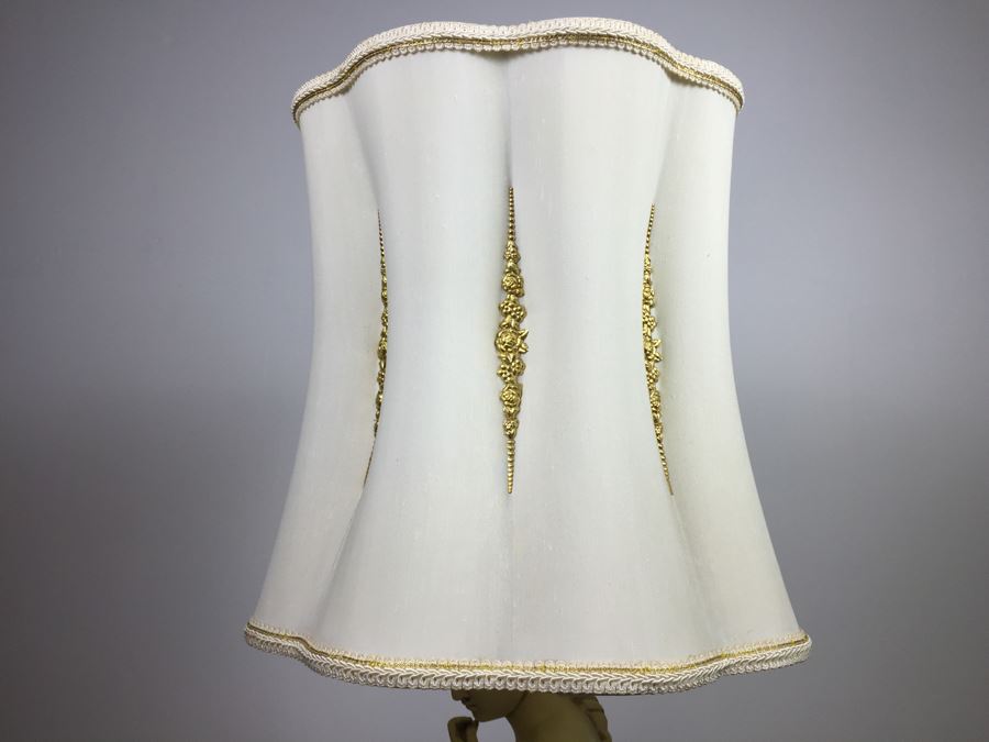 Large Stunning White And Gold Woman Table Lamp [Photo 12]