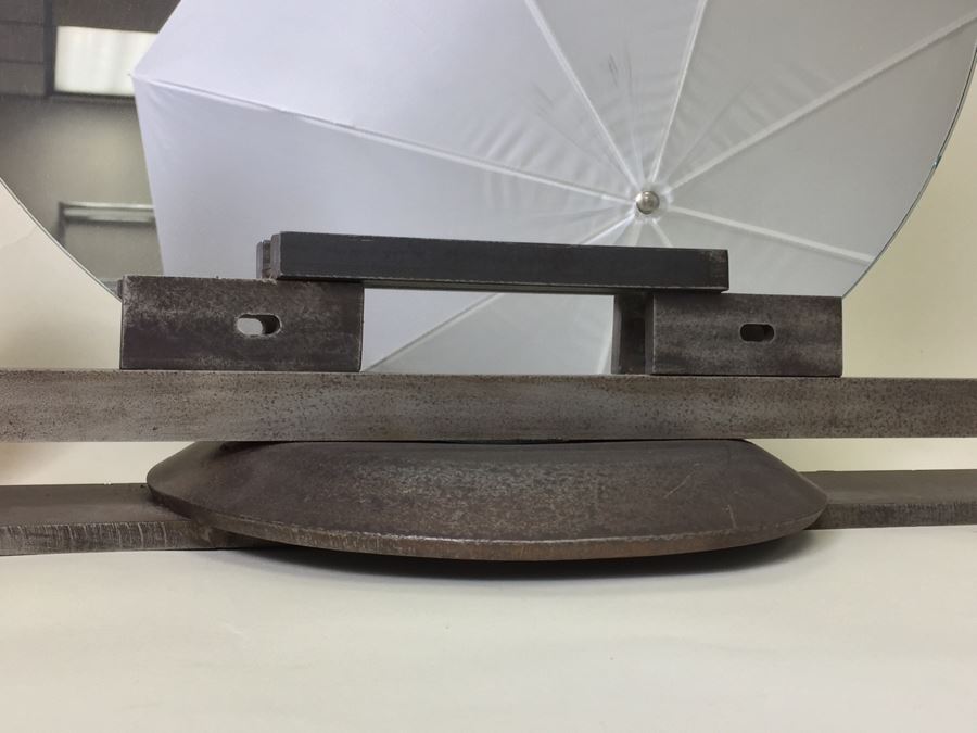 FABULOUS Custom Industrial Metal Sculpture Art Deco Style Vanity Mirror Crafted And Hand Signed By Karen Dugan [Photo 15]