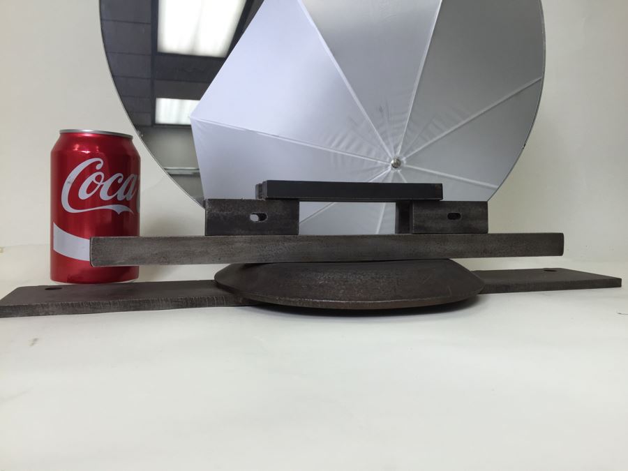 FABULOUS Custom Industrial Metal Sculpture Art Deco Style Vanity Mirror Crafted And Hand Signed By Karen Dugan [Photo 16]